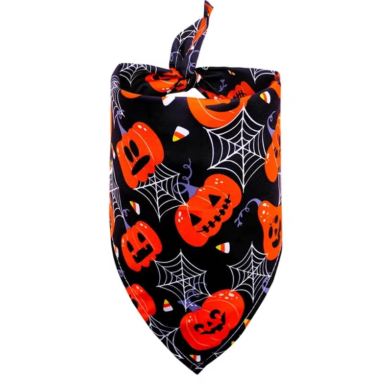 Dog Bandanas Halloween Dog Accessories Pet Dog Bandanas Scarf Small Dog Cat Puppy Bibs Pet Supplies for Small Dogs Dog Grooming