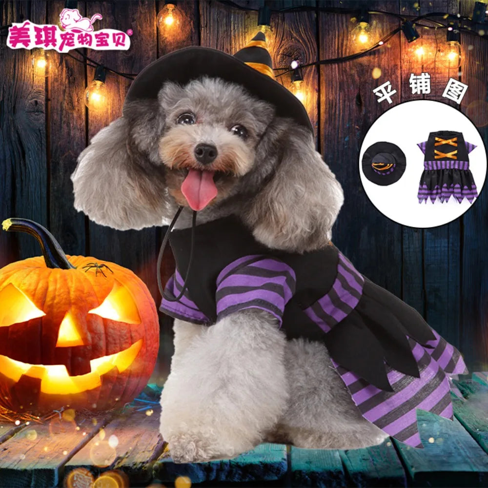 Christmas Dress Up Pet Clothes Wizard Funny Small Medium Dogs Universal Pet Clothes Suitable for Autumn and Winter Dog Clothes