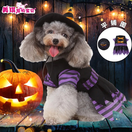 Christmas Dress Up Pet Clothes Wizard Funny Small Medium Dogs Universal Pet Clothes Suitable for Autumn and Winter Dog Clothes