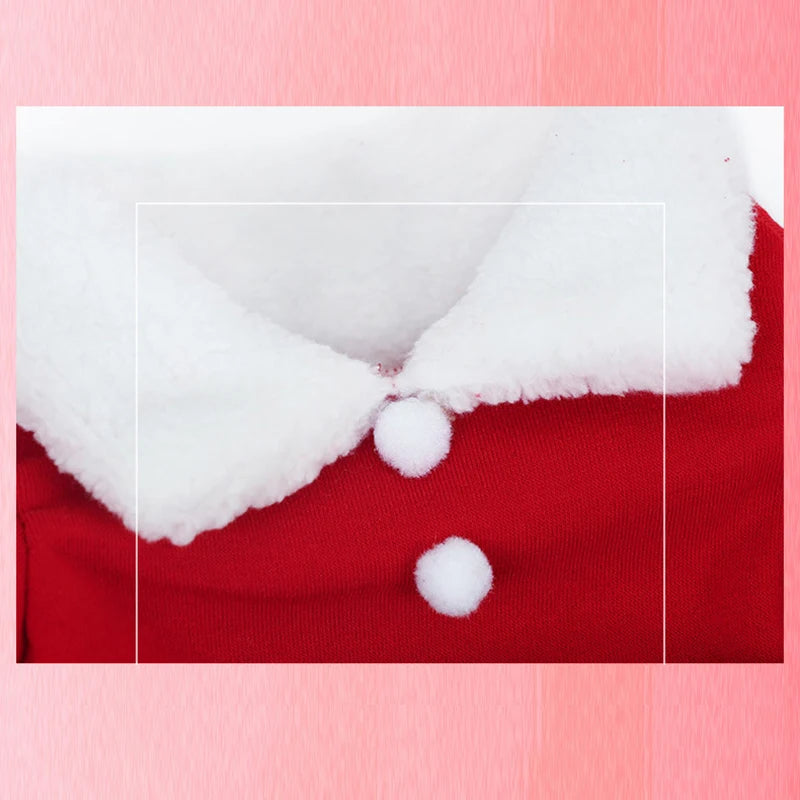Christmas Dog Clothes Funny Pet Cosplay Santa Claus Outfits For Small Dogs Cats New Year Party Yorkshire Chihuahua Pug Costumes