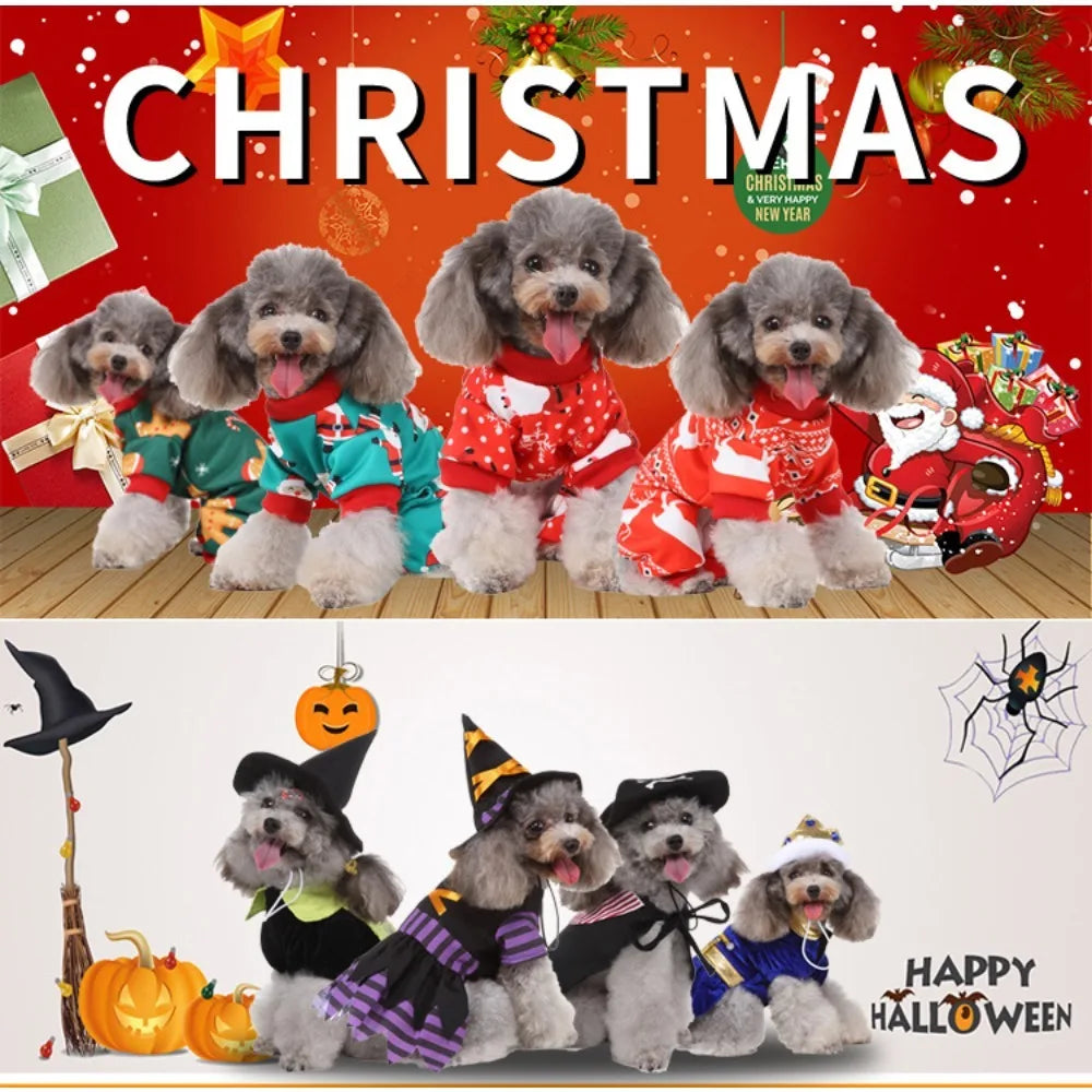 Christmas Dress Up Pet Clothes Wizard Funny Small Medium Dogs Universal Pet Clothes Suitable for Autumn and Winter Dog Clothes