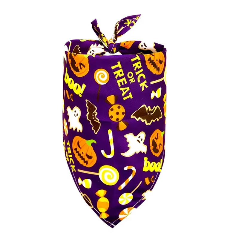 Dog Bandanas Halloween Dog Accessories Pet Dog Bandanas Scarf Small Dog Cat Puppy Bibs Pet Supplies for Small Dogs Dog Grooming