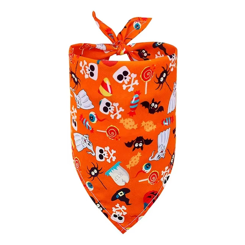 Dog Bandanas Halloween Dog Accessories Pet Dog Bandanas Scarf Small Dog Cat Puppy Bibs Pet Supplies for Small Dogs Dog Grooming